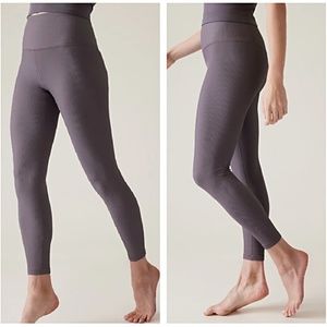 Athleta Elation Rib Tight Leggings Purple - Dusk Violet